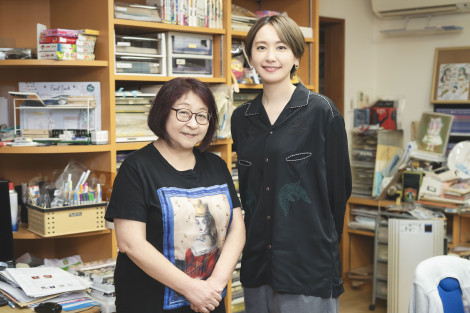 高橋留美子＆新垣結衣　撮影：上野留加（C）ORICON NewS inc. 