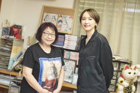 高橋留美子＆新垣結衣　撮影：上野留加（C）ORICON NewS inc. 