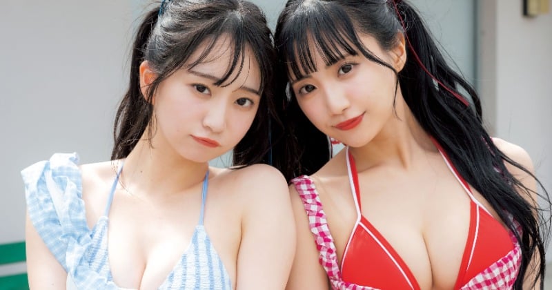 CAL&RES杏仁みる&来夢ねお、そろいの水着で夏グラビア ライブでは見れない姿