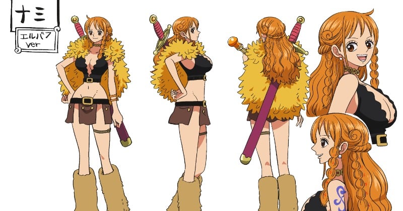 ワンピース』ナミ、露出多めなエルバフ編の衣装 設定画に「髪型マネ