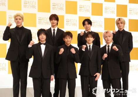 �w��76��NHK�g���̍���x�̏o��̎蔭�\��ɏo�Ȃ����i�O�񍶂���jTAKI�AHARUA�AYUMA�ANICHOLAS�i��񍶂���jMAKI�AEJ�AFUMA�AK �iC�jORICON NewS inc. 