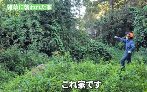 �܂�ŃW�����O���̂悤�ȋ󂫉Ƃ̗���B�i�ʐ^��@oniwasoji�j 