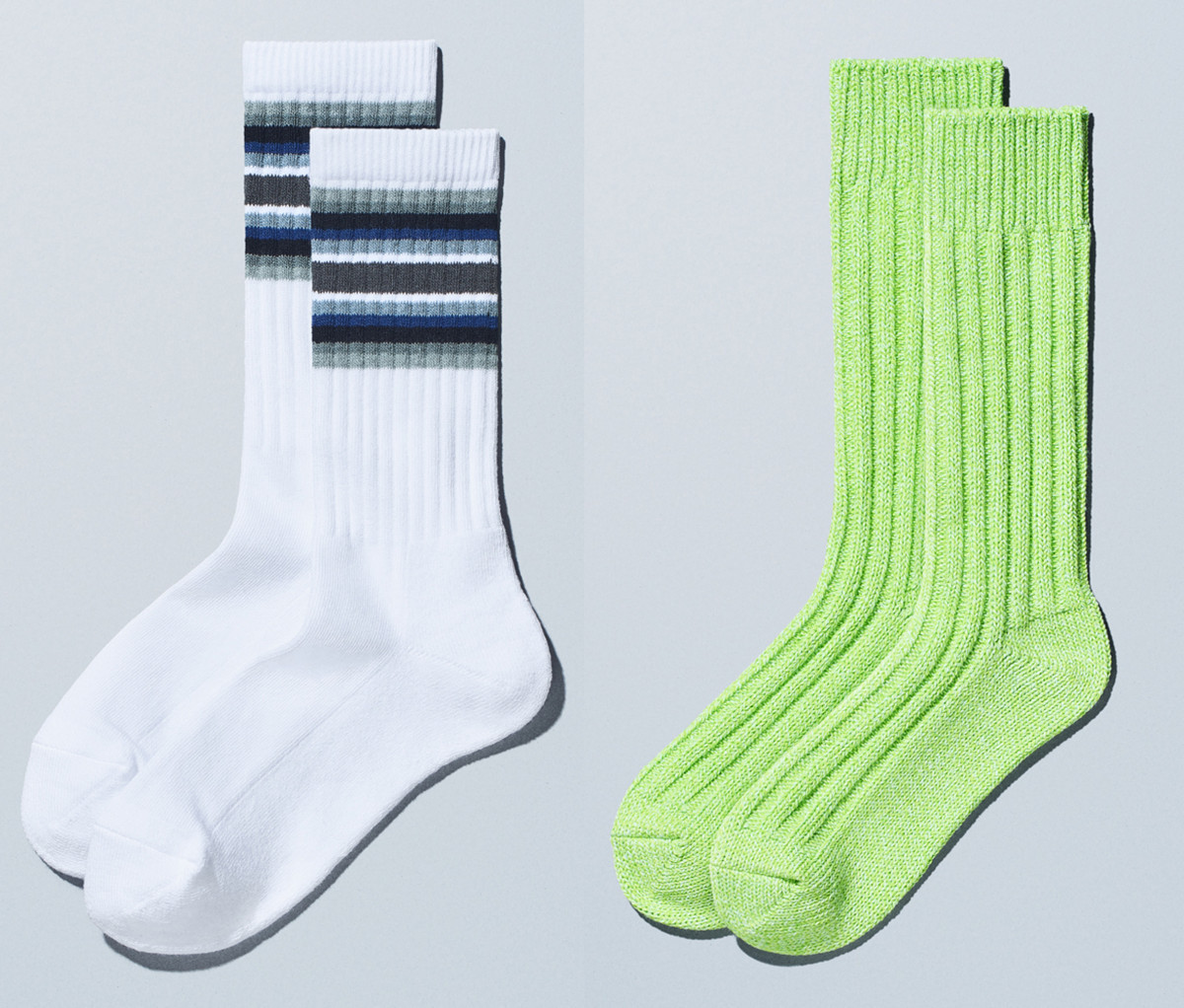 ファミマ「コンビニエンスウェア」ラインソックス新色＆ライムイエロー