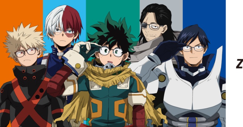 ヒロアカ』がZoffと初コラボ 緑谷出久や爆豪勝己など5人のヒーローを