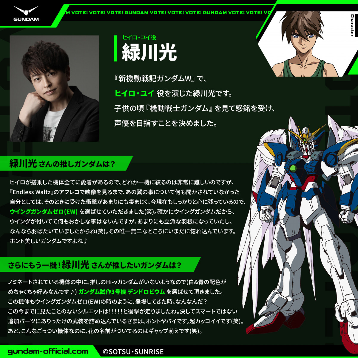 全世界『ガンダム』総選挙の中間結果発表！ 林原めぐみの推しは？長文