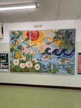 �n�Ӗ����ށu��Z�̏��w�Z100���N�ɂ悹�āv�u���T�ő��Ɛ���\�Ƃ��ďj�����q�ׂ����Ă��������܂����v(�ʐ^�͓n�Ӗ����ރI�t�B�V�����u���O���) 