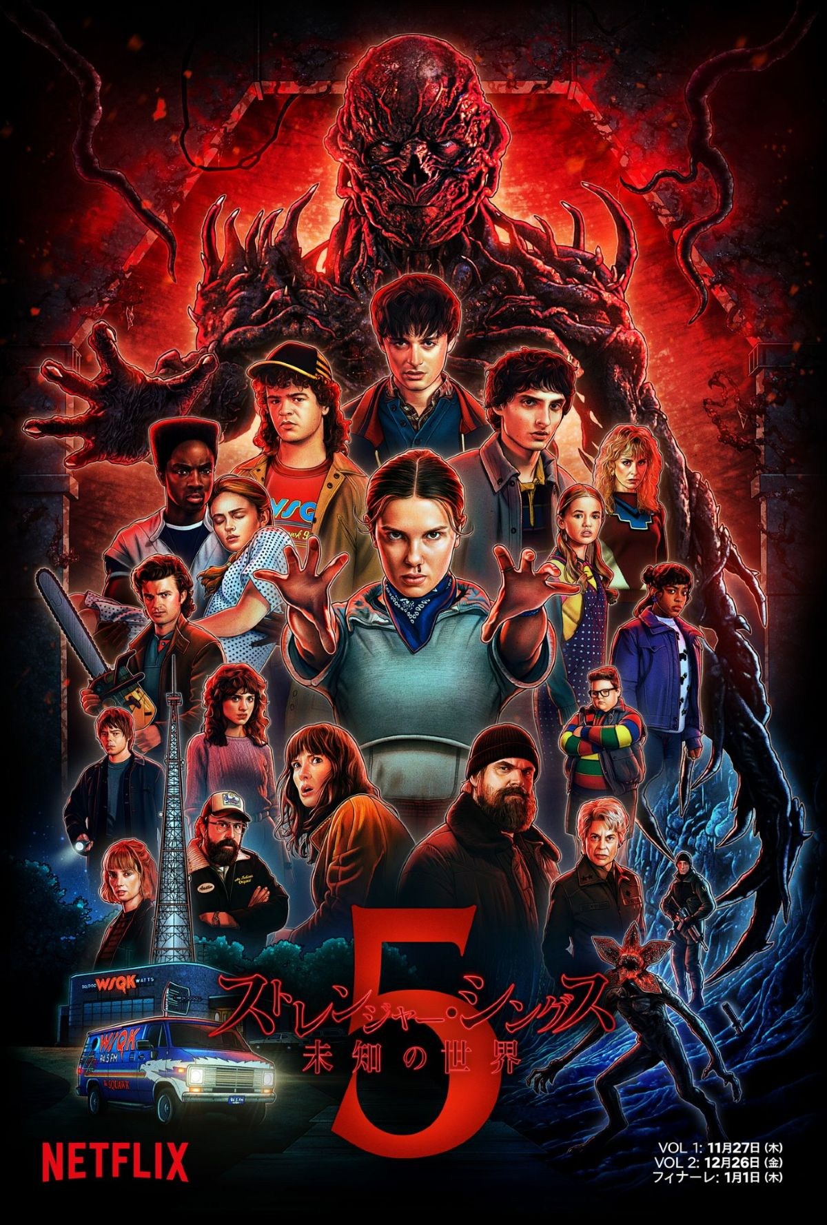 Netflix『ストレンジャー・シングス』最新シーズンが世界1位 全