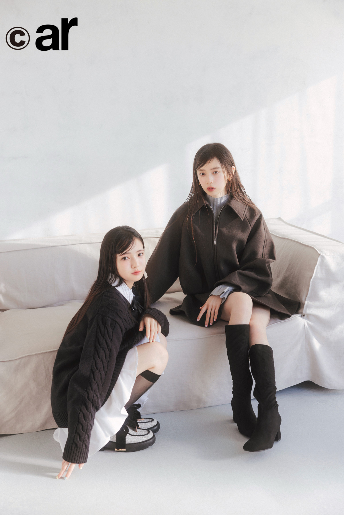 乃木坂46瀬戸口心月＆矢田萌華、『ar』「チラ見せお肌磨き」企画に登場
