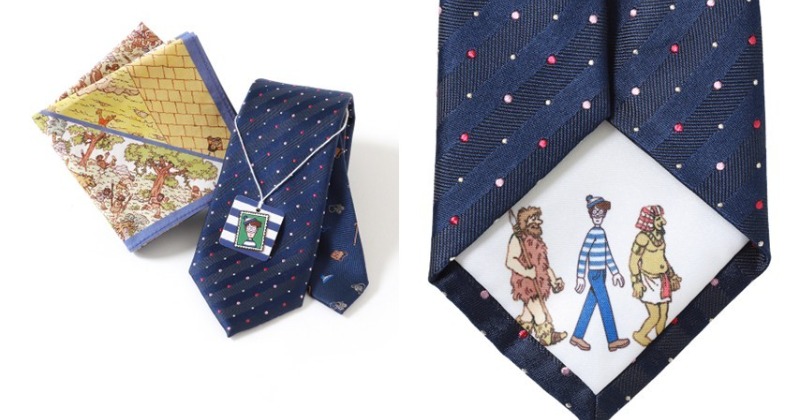 ウォーリーがネクタイとハンカチに潜む…クリスマスや忘年会のネタに