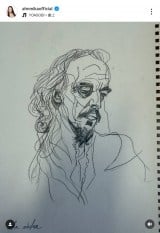 �A���~�J�u�y���ŕ`�����A�V�F�C�N�X�s�A�̎��̊G�v(�ʐ^�̓C���X�^�O���� @ahnmikaofficial ���) 