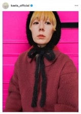 �ؑ��J�G���u�҂ݕ� BLACK MOHAIR #BONNET�v(�ʐ^�̓C���X�^�O���� @kaela_official ���) 