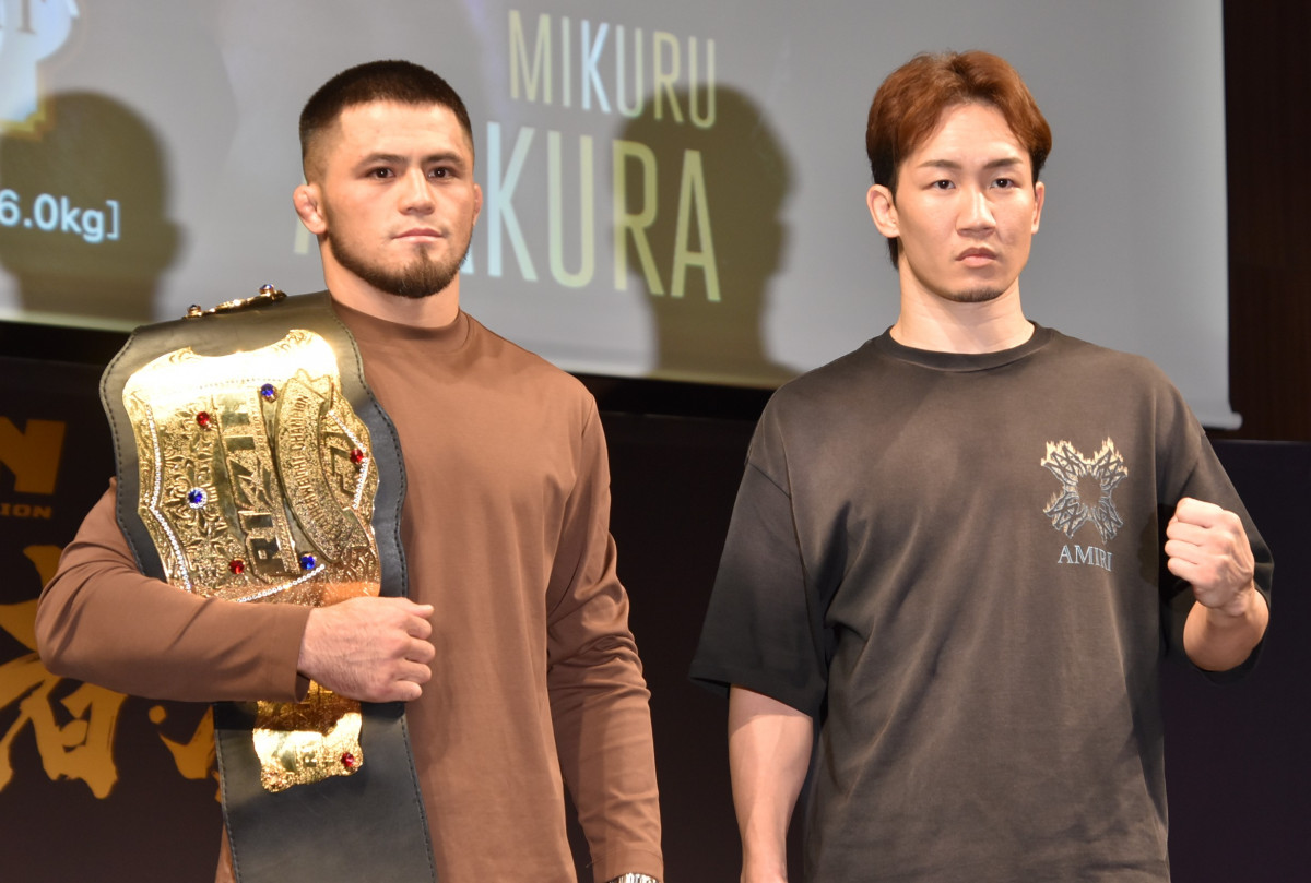 RIZIN】朝倉未来とシェイドゥラエフが握手で健闘を誓う タイトル戦10