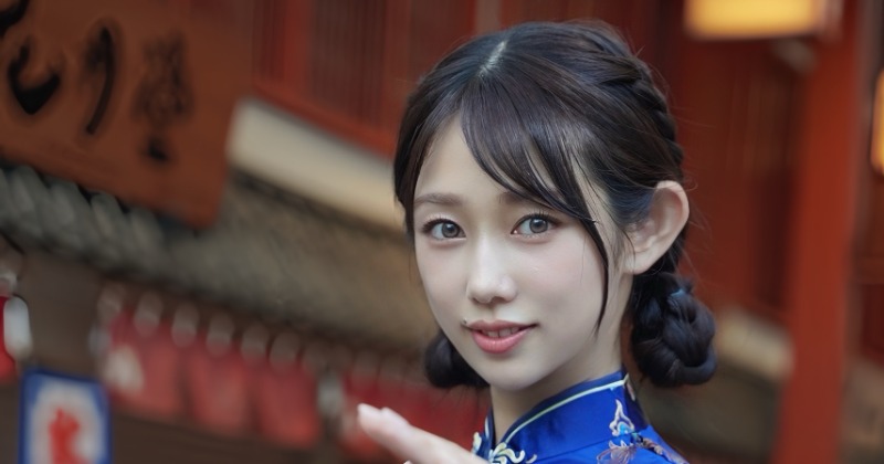 “リアル春麗”堀江聖夏アナ、チャイナドレス姿で衝撃の“半目口開け寝顔”公開 脚線美&“スイカ割り”動画も