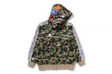 RELAXED FIT TRACK CAMO SHARK FULL ZIP HOODIE MENS/LADIES':3��6300�~ 
