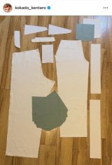 �R�J�h�P���^���E�u�u�R�J�h�ƃ~�V���v�̃R�J�h�p���c�̌^���������������āA�e�[�p�[�h���ɂ߂ɂ��Ă��傢�X�g���[�g�C���ɂ��Ă݂܂��� �x���g���[�v���t�����̂Ńx���g�����p�Ɂv(�ʐ^�̓C���X�^�O���� @kokado_kentaro ���) 